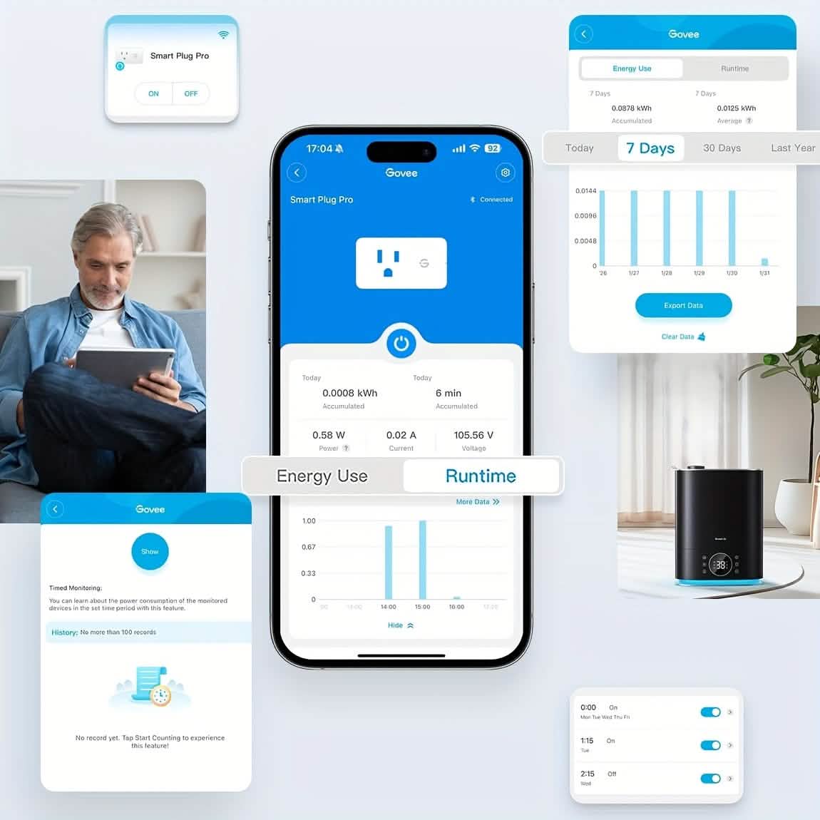 2-Pack: WiFi Smart Plug – 15A, Timer & App Control, Works with Alexa & Google Home
